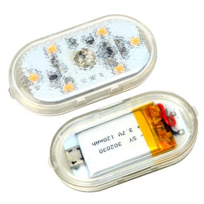 China Usb Wireless Car Ceiling Led Interior Dome Light Reading Fill Type Night Light Car USB Rechargeable Roof Magnet Lamp Touch Ambient Light for sale