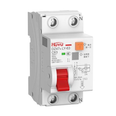 China Din Rail Earth Leakage Inm 63A Smart Rcbo Motor Protection Circuit Breaker 6000A for sale