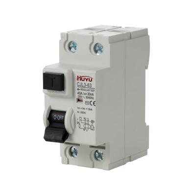 China AC 230V Circuit Breaker In10kA Im500A 40/63A 50/60Hz RCCB With 6kA/10kA Overload for sale