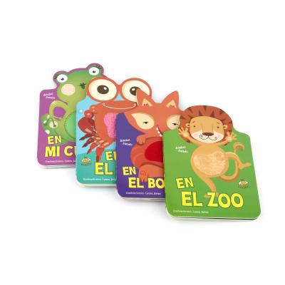 China Durable Shaped Kids Board Book With Touch And Feel Printing Service for sale