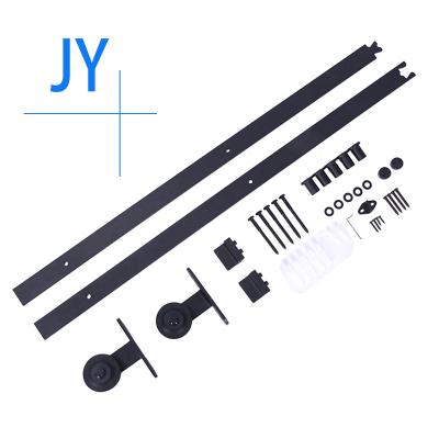 China American Popular Full Set Transitional Universal Barn Door Metal Hardware Sliding Kit For Kitchen Bedroom Playroom Toilet for sale