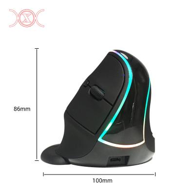 China Verticle & BT RGB Mouse Ergonomic Vertical Mouse Wireless Vertical Mouse Right Handed for sale