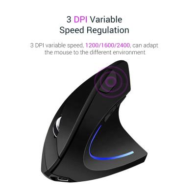 China Verticle 2.4G Radio Right Handed Mouse Wireless USB Vertical Charging Functional Mice For Gaming Laptop Desktop for sale