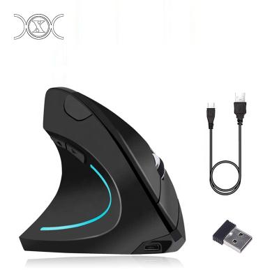 China Verticle Mouse 2.4G Wireless USB Egnormic Left Handed Vertical Charging Functional Mice For Gaming Laptop Desktop for sale