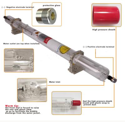 China Building material stores co2 laser tube 80w 100w 150w 180w reci w1 w2 w4 w6 w8 laser tube cutting machine for sale