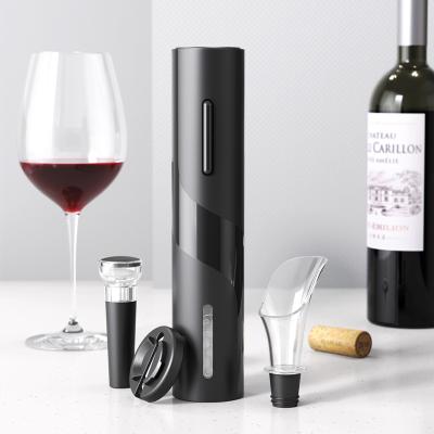 China A practical and durable black automatic click wine opener set for sale