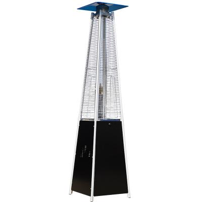 China Hot Selling Outdoor Safety Pyramid Glass Tube Flame Heater Hotel Cafe Gas Patio Heater for sale