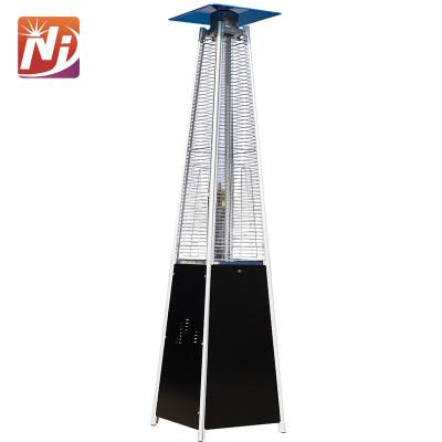 China Modern Design Stianless Modern Design Pyramid Steel or Pyramid Portable Glass Tube Garden Flame Gas Outdoor Patio Heater for sale