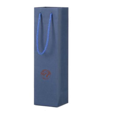 China Environmentally Friendly Printed Logo Long Tube Wine Environmentally Friendly Vertical Paper Bag for sale