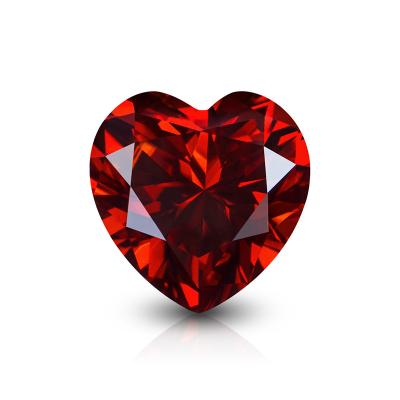 China Auto Date Red Loose Moissanite 100% Real Lab Gemstone Stones For Women Jewelry Diamond Ring Material GRA Pear/Round/Emerald/Heart/Oval Cut for sale