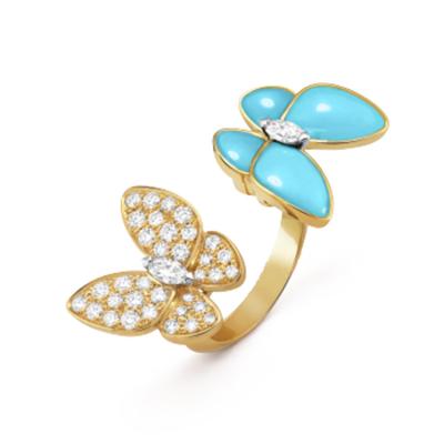 China Other Natural Gem Four Leaf Clover Five Leaf Flower Ring Charming For Women Girls Party Wedding Jewelry Gifts fashion jewelry rings for sale