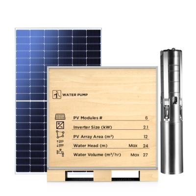 China Home 2HP SOLAR WATER PUMP KITS with smart APP monitor and solar mounting system solar power water pump for farm and agriculture for sale