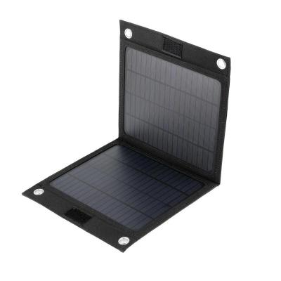 China 25W 18V Folding Solar Panel Outdoor Portable Charger Foldable Solar Panel Charger Mobile Power Bank for Phone Battery USB Port 158.75mmx158.75mm for sale