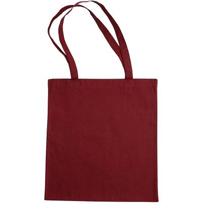 China Cheap Custom Handled Printed Recyclable Burgundy Fabric Bags Canvas Tote Style OEM Your Designs Folding Cotton Shopping Bag With Logo for sale