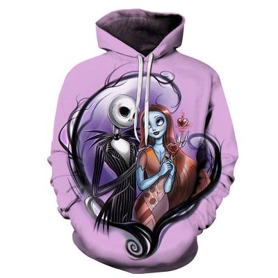 China QUICK DRY The New European And American Skull 3D Digital Printed Hooded Shirt For Men In The Dark Of 2021 Fall Features for sale