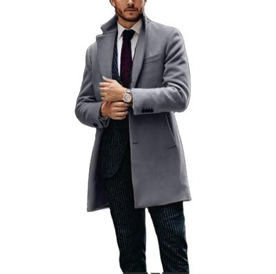 China 2021 new QUICK DRY men's autumn lapel trench coat in the Korean version of the trend handsome spring and autumn men's coat for sale