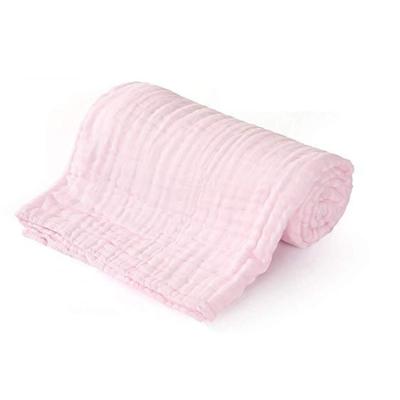 China OEM Service Soft Newborn Baby 6layers Cotton Muslin Wrap Blanket 105*105cm for sale