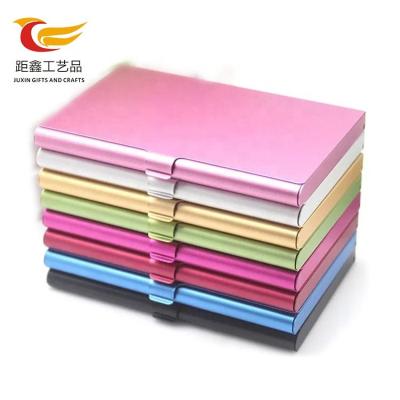 China Factory direct custom logo colorful business card case rfid blocking aluminum card holder case for sale