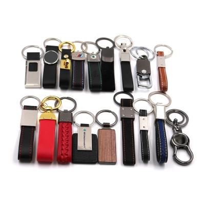 China Leather Custom Your Own Car Custom Colorful Leather Keychain PU Logo Promotion Key Chain High Quality for sale