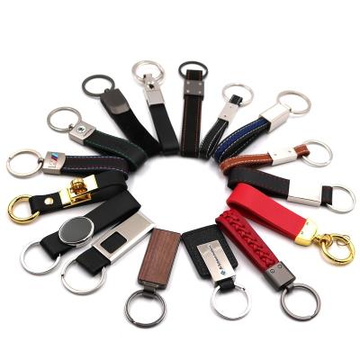 China Fashion Design New Logo Best Quality Selling PU Leather Keychain Hot Custom Car Leather Logo With Logo Custom for sale