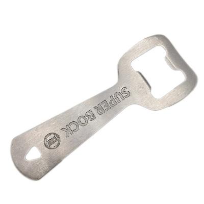 China Viable Custom Logo Full Size White Stainless Steel Bottle Opener for sale