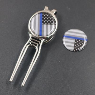 China Made in China custom logo metal golf divot tool with ball marker customer size for sale