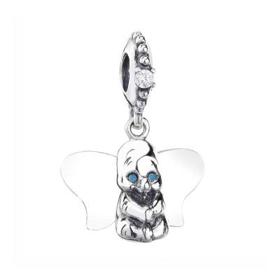 China Fashionable High Quality Silver Charms Elephant 925 Sterling Silver Bracelet Charm for sale