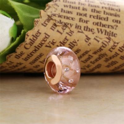 China Charming Clear Quartz Pendant Charms High Quality Romantic Glass Beads For Bracelets for sale