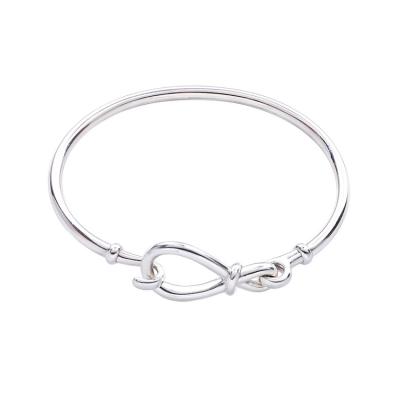 China Fashionable Charm Silver Adjustable Bangle Bracelet Full Package 925 Fine Jewelry For Women for sale