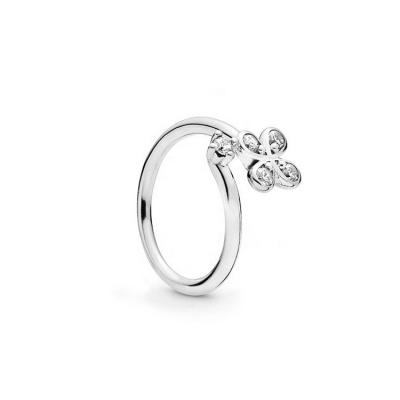 China Korea Open Ring 4 Leaf Clover Fashionable High Quality Lucky Engagement Ring In Trend for sale