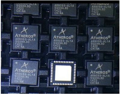 China Single Tray AR8033 New Original Single Ethernet Txrx Chip AR8033-AL1A Chip 1-Port 3.3V 10Mbps/100Mbps/1000Mbps 48-Pin Qfn PE BOM for sale