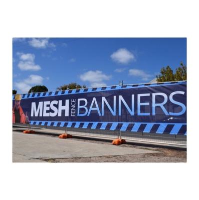 China Advertising Outdoor Custom UV Resistance Polyester Fabric PVC Vinyl Mesh Barrier Fabric Waterproof Advertising Banner for sale