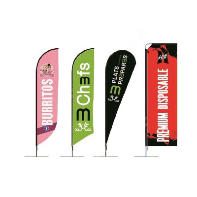 China Custom Outdoor Show Advertising Feather Teardrop FLYING Beach Flag for sale