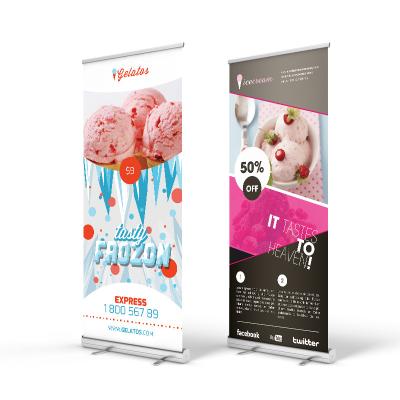 China Advertising Custom Printed Aluminum Pull Up Banner Retractable Roll Up Banner Stand Display for sale