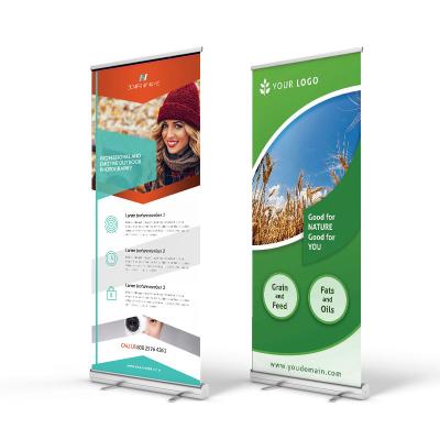 China Advertising Customized Waterproof Heavy Duty Graphic Roll Up Stand Banner Windproof Retractable Banner for sale