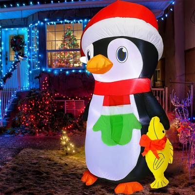 China New PVC Christmas Outdoor Inflatable Penguin Christmas Inflatable Ornaments Children's Inflatable Toys for sale