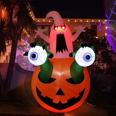 China Realistic Design New Holiday Decoratoion Halloween Inflatable Decoration Design Led Lightweight Inflatable Ghost Decoration for sale