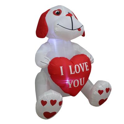 China Holiday Decoratoion Customize Chinese Factory Directly 4 Feet Inflatable Puppy For Inflatable Valentine's Day for sale