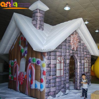 China Custom Family Fun Guangzhou Cave Christmas Inflatable House For Decorations for sale