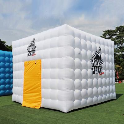 China Luxury Inflatable Party Big Cube Tent With Removable Blower / Sun Shelter Suitable For Parties for sale