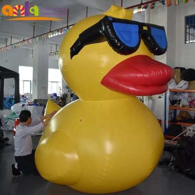 China Hot Selling Water Entertainment Floating And High Quality Cute Cartoon Giant Yellow Water Duck For Event Promotion Party Water Toys for sale