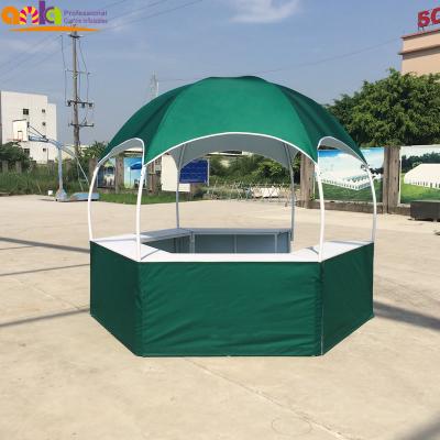 China nylon cost & 3M 10ft Full Aluminum Printing Customized Logo Advertising Folding Tent , Hexagonal Promotional Dome Tent for sale