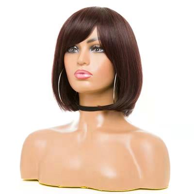 China Wholesale new arrival natural fit cabelo perucas humano dangle short straight hair wig for sale