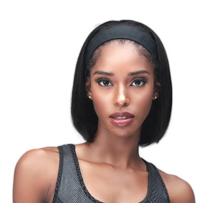 China Natural Fit Wholesale BOB Straight Headband Human Hair Wigs Brazilian Virgin Hair Band Wig for sale