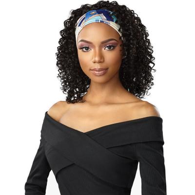 China Natural Fit BOB Curly Headband Wig Human Hair Wigs For Colored Women Brazilian Hair Band Human Colored Wigs for sale