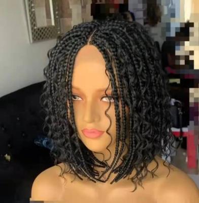 China Natural Fit Wholesale Braided Wigs Dangle Style Box Braids Wig Synthetic Braided Wigs for sale