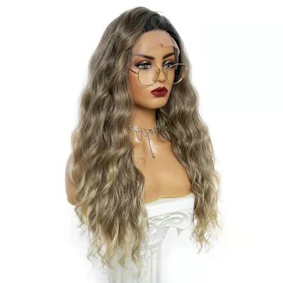 China Hd Wholesale Curly Frontal Wigs Synthetic Hair Lace Front For Black Women Natural Fit Hair Wig Vendor Wave Closure Wigs for sale