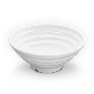 China Viable wholesale cheap restaurant canteen rice noodle soup bowl melamine ramen bowl melamine white ramen bowl for cat for sale