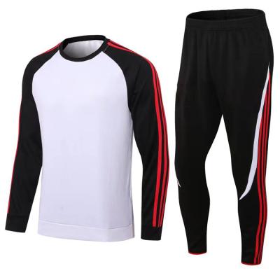 China 2022-2023European Football Club Training Suit Breathable Polyester Fabric Soccer Semi-zipper Football Club Long Sleeve Pants Set for sale