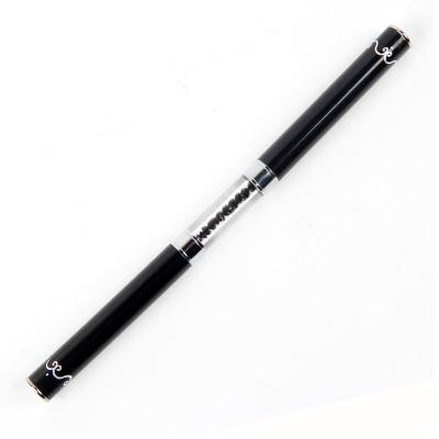 China Hot Sales Art Polish Lucida Black Double Head Crystal Handle Liner Brush Gel Crystal Nail Art Manicure Gel Nail Tools for sale